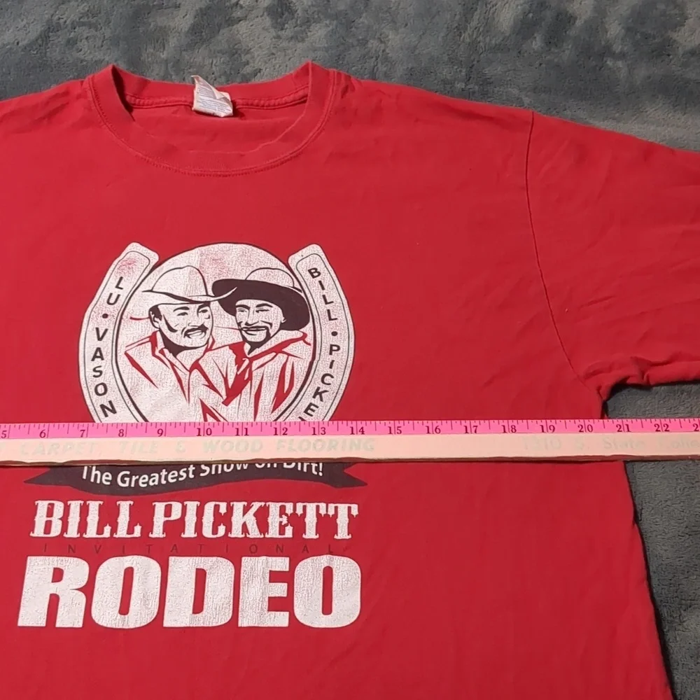 Bill Pickett Shirt  Red Rodeo 34th Anniversary Lu Vason 2018 Tee Size Large - Picture 6 of 7